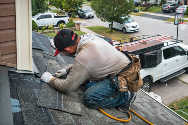 Professional Flat Roof Repair technician working in Burlington, TX